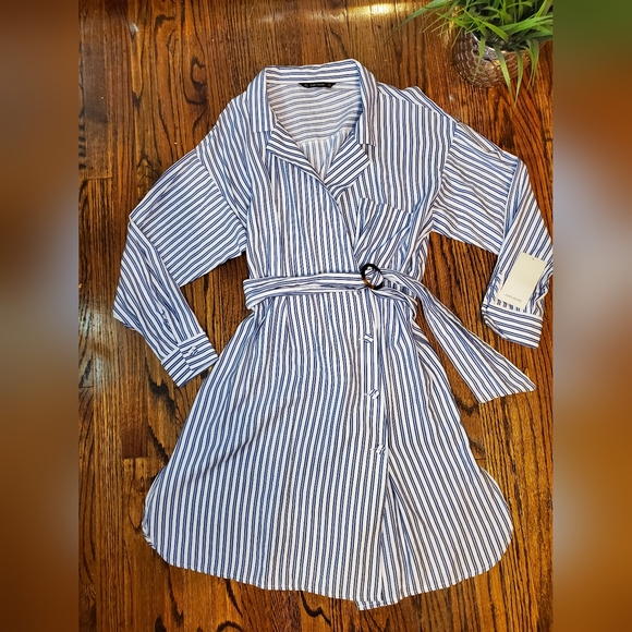Zara Striped Midi Dress - Picture 3 of 10